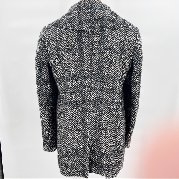 BURBERRY London herringbone double breasted wool coat size 10 - Picture 11 of 16